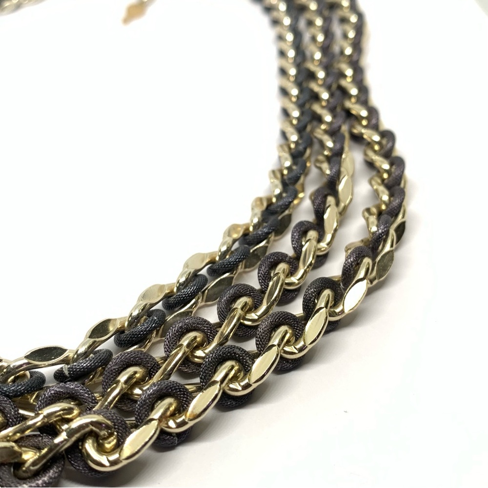 Vintage Sarah Coventry Silver Tone Tiered Chain Link Mesh Necklace Signed 22" - Picture 2 of 6